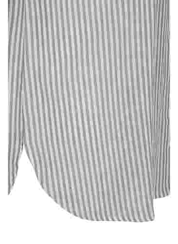 Gestreifte Tunika mit V-Ausschnitt und Knöpfen, Balsam Green Stripe, Packshot image number 3