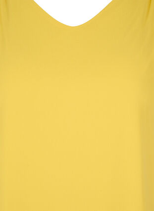 Bluse mit kurzen Ärmeln, Primrose Yellow, Packshot image number 2