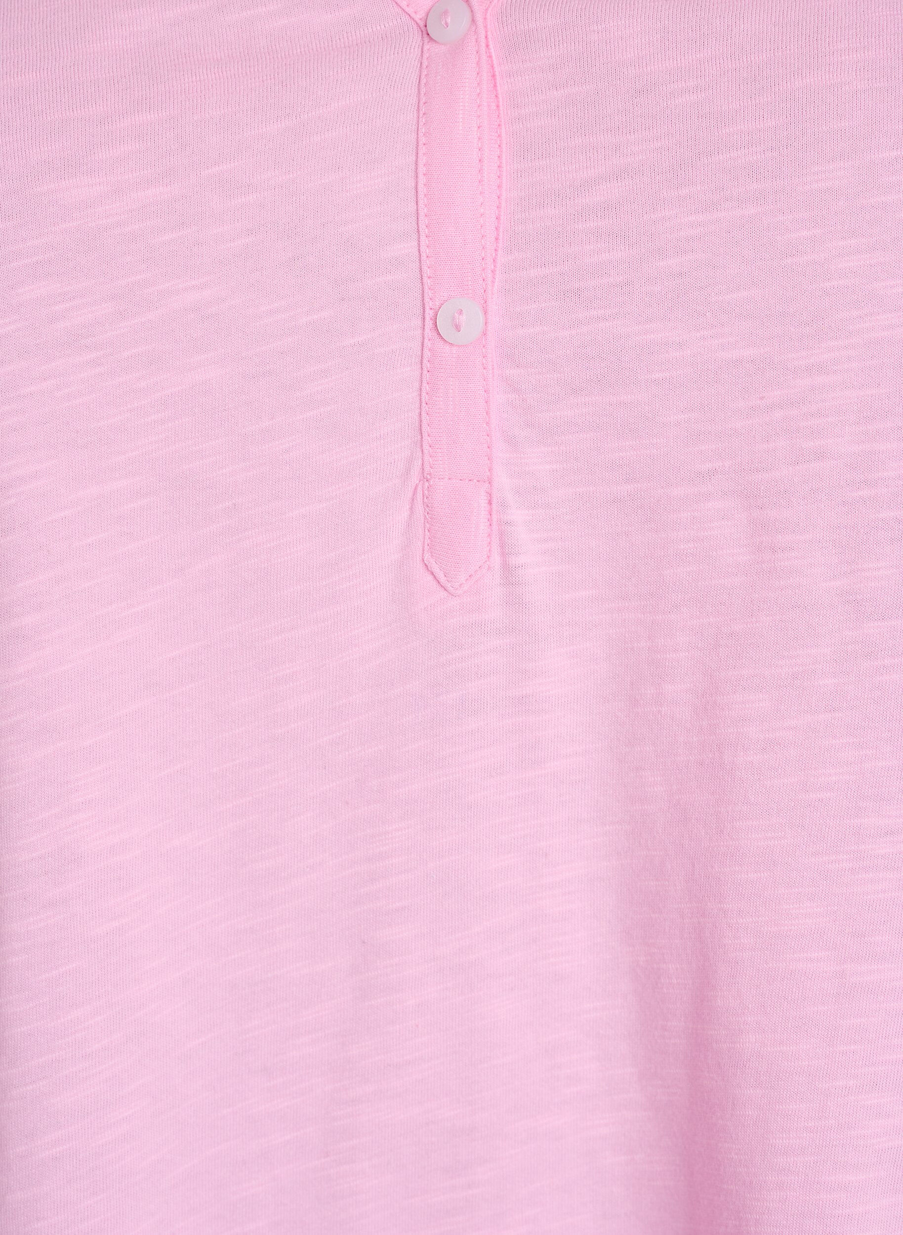 ZizziT-Shirt mit Knopfleiste, Pink, Packshot image number 2