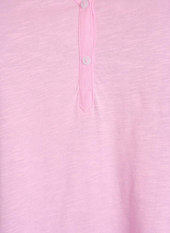 T-Shirt mit Knopfleiste, Pink, Packshot image number 2
