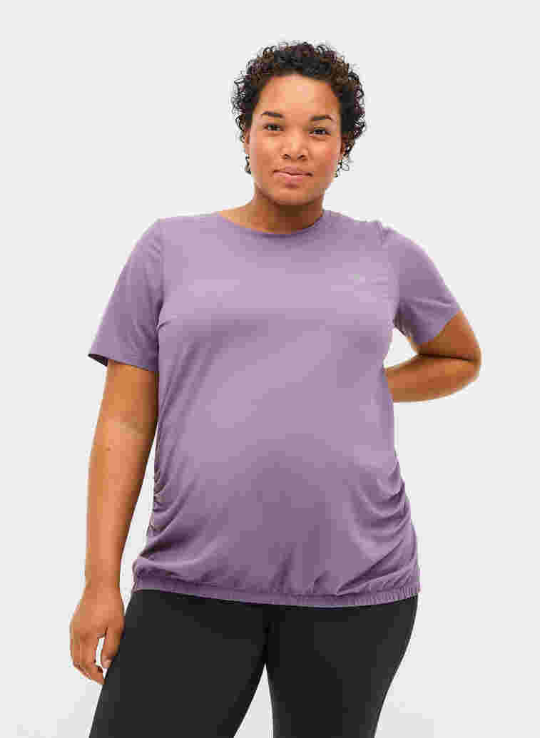 Schwagnerschafts-Trainings-T-Shirt, Purple Sage, Model