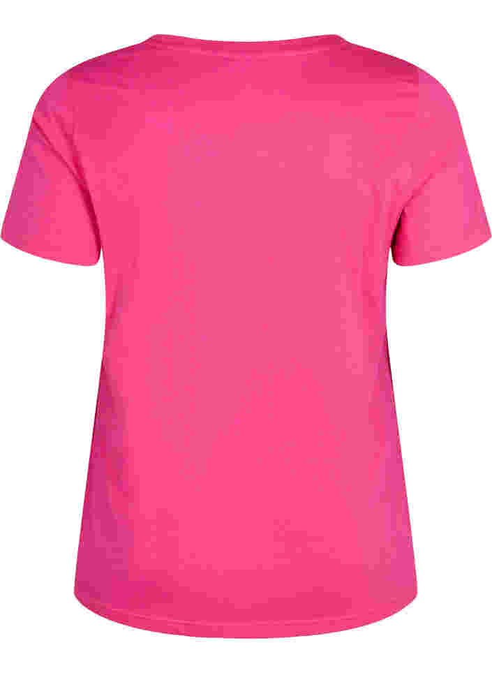 Baumwoll-T-Shirt mit Print-Detail, Beetroot Purple NEW, Packshot image number 1