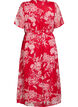Langes Chiffonkleid mit Blumenmuster, Red Flower AOP, Packshot image number 1