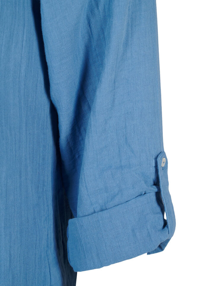  Baumwollbluse mit Lochstickerei und 3/4-Ärmeln, Riverside, Packshot image number 3