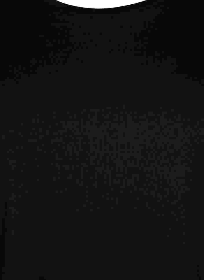 T-Shirt aus Baumwolle mit 2/4-Ärmeln, Black, Packshot image number 2