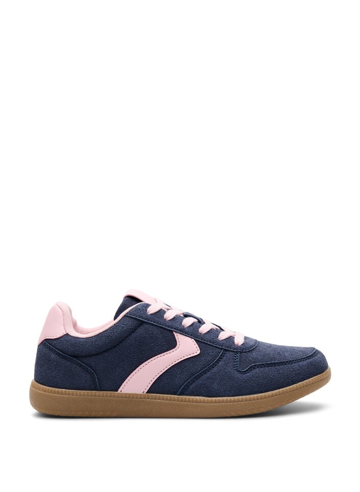 Sneaker aus Wildlederimitat, Blau, Packshot image number 0
