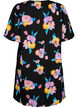 Kleid mit kurzen Puffärmeln und Blumenmuster, Black w. flower AOP, Packshot image number 1