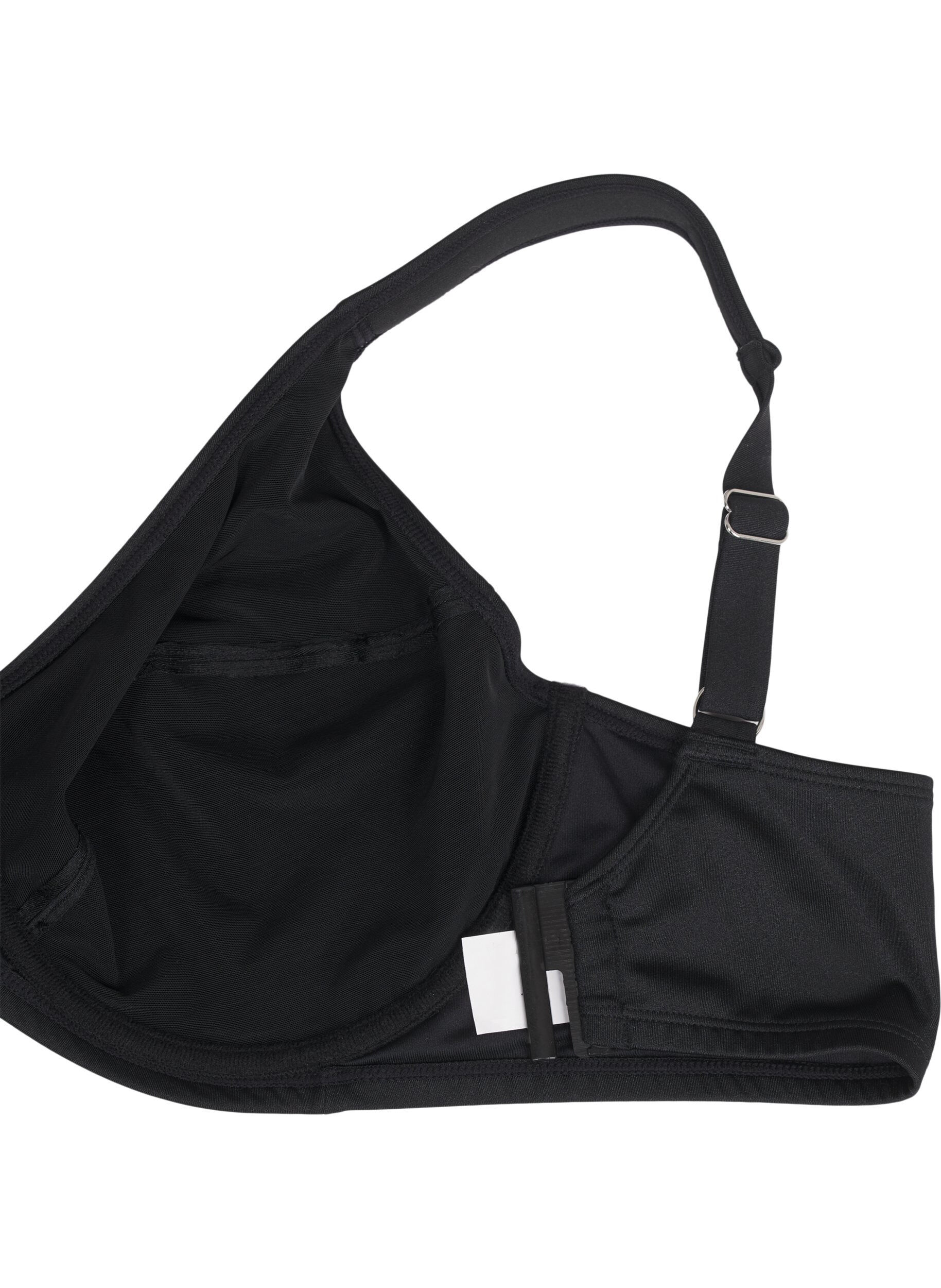 ZizziBikinioberteil mit B&uuml;geln und voller Abdeckung, Schwarz, Packshot image number 3