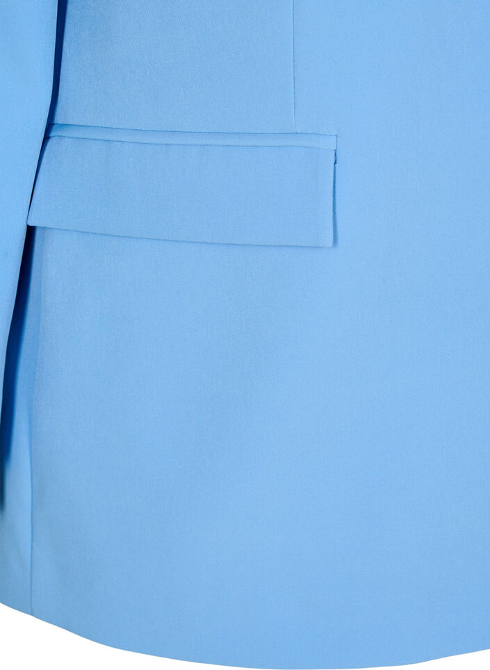 Klassischer Blazer mit Knopfverschluss, Blau, Packshot image number 3