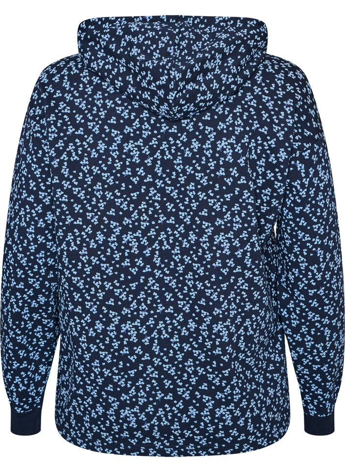 Hoodie mit All-over-Print, Blau, Packshot image number 1