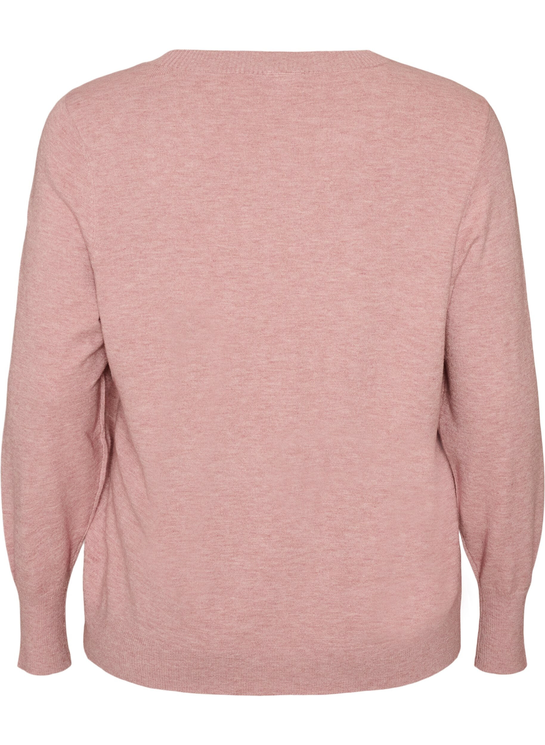ZizziStrickbluse mit Rundhalsausschnitt, Rot, Packshot image number 1