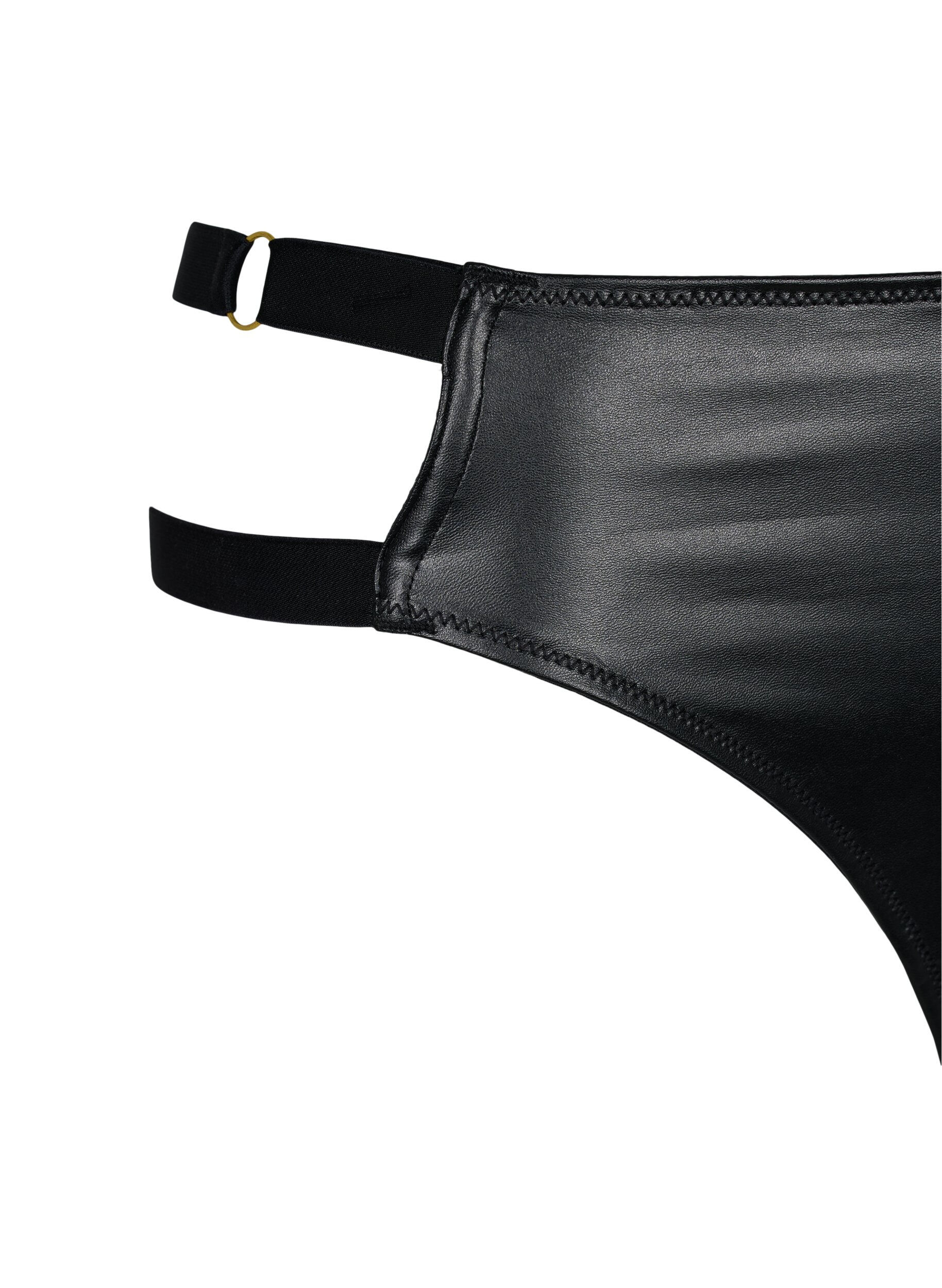 ZizziBeschichteter G-String, Black, Packshot image number 3