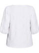Bluse mit Struktur und 3/4-&Auml;rmeln, Wei&szlig;, Packshot image number 1