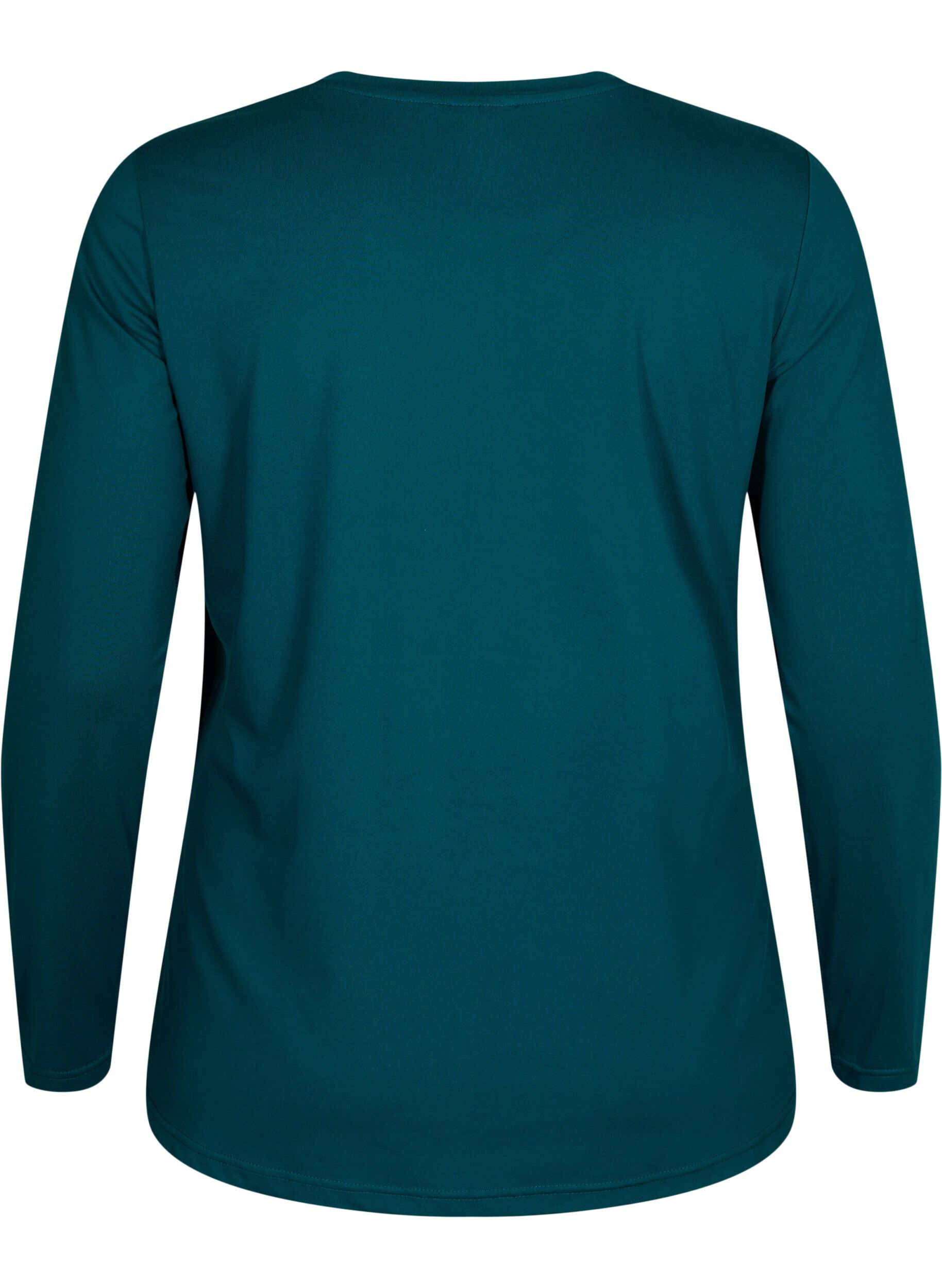 ZizziLang&auml;rmeliges Trainingsshirt, Deep Teal, Packshot image number 1