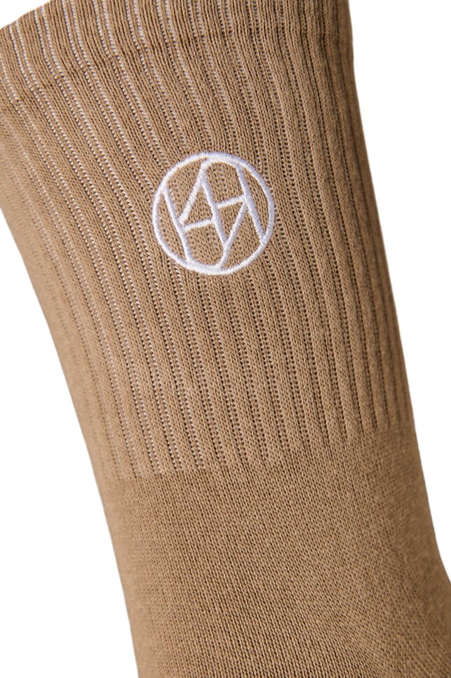 3er-Pack Sportsocken mit Logo, Braun, Packshot image number 2