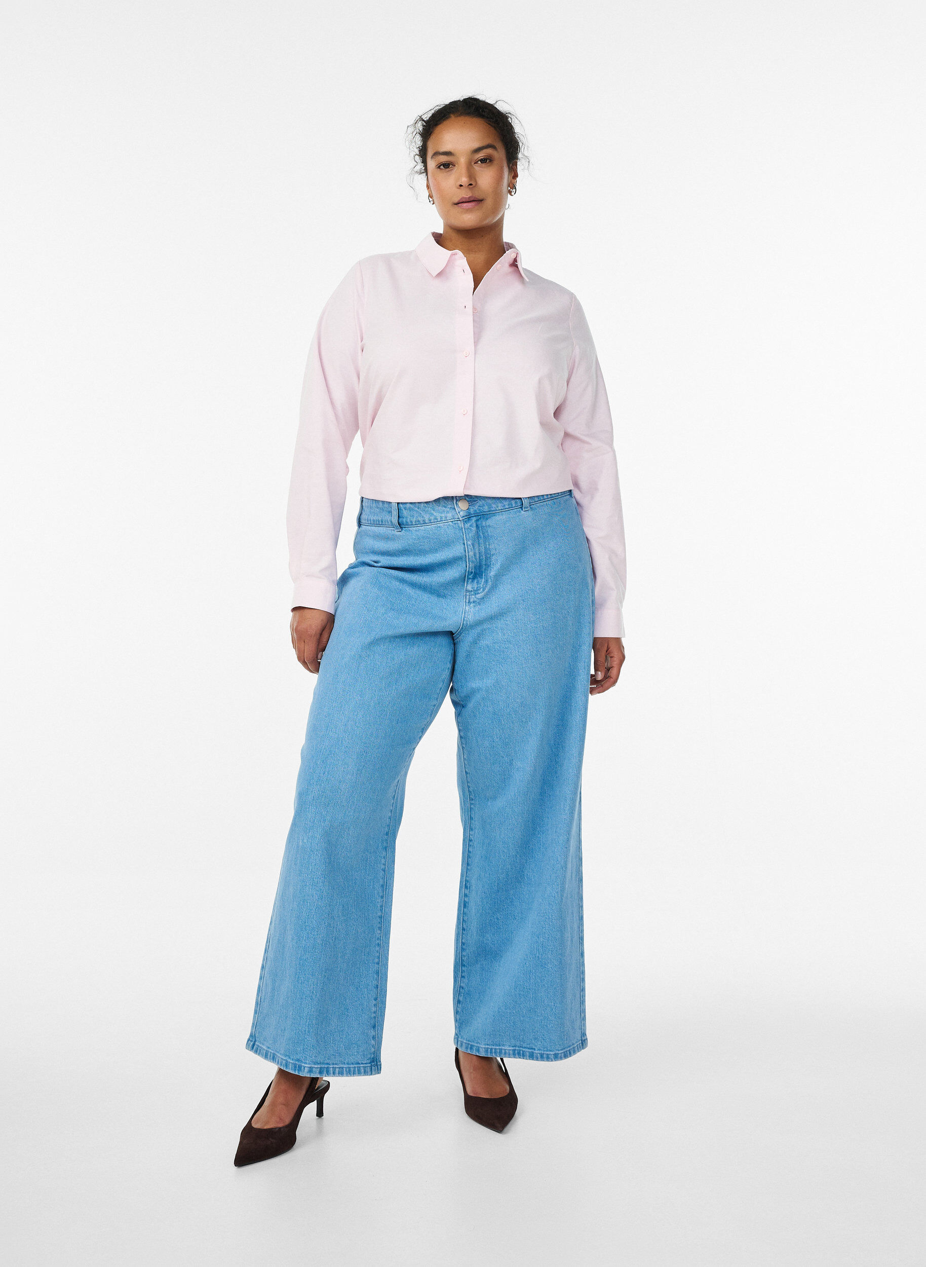 ZizziLang&auml;rmliges Baumwollhemd, Pink, Model image number 1