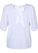 Bluse mit kurzem Arm und Schleife hinten, Bright White, Packshot image number 1