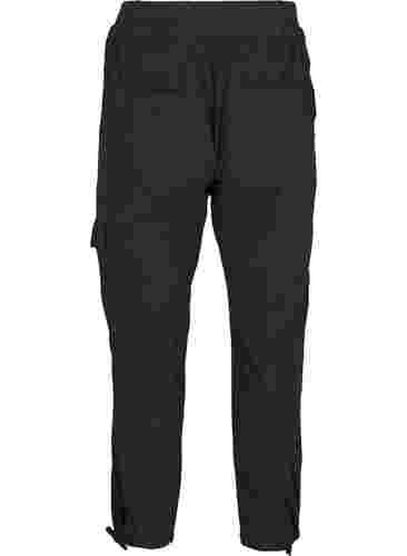 Lockere Hose aus Baumwolle, Black, Packshot image number 1