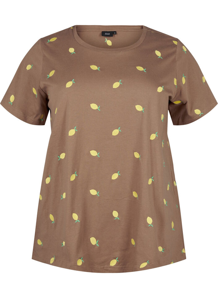 T-Shirt aus Bio-Baumwolle mit Zitronen, Coca M. Lemon Emb., Packshot image number 0