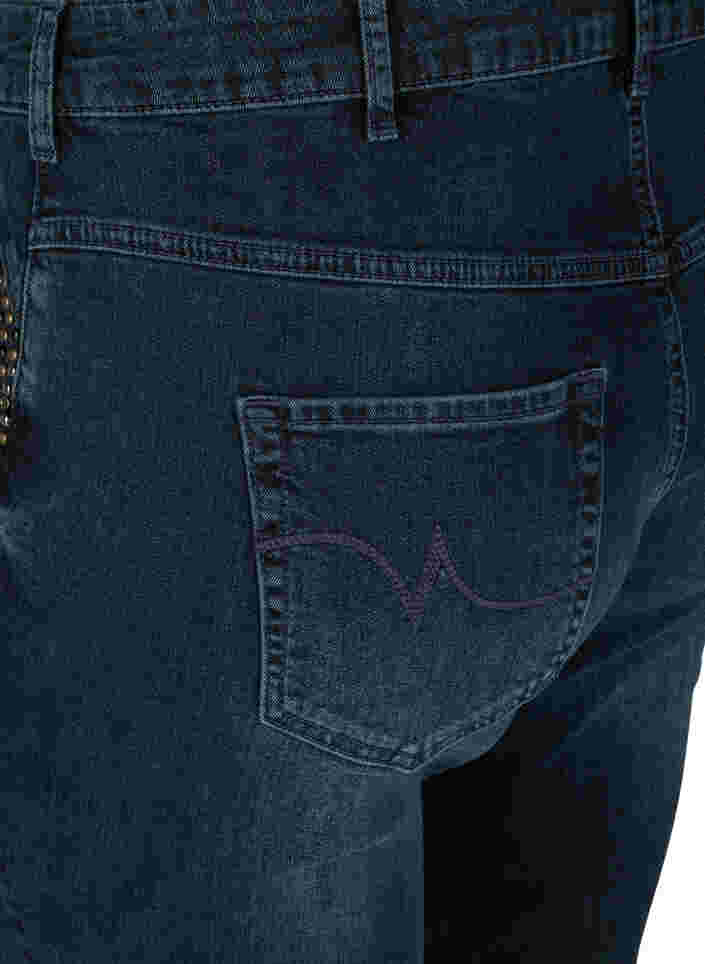 Slim Fit Emily Jeans mit Nieten, Dark blue, Packshot image number 3