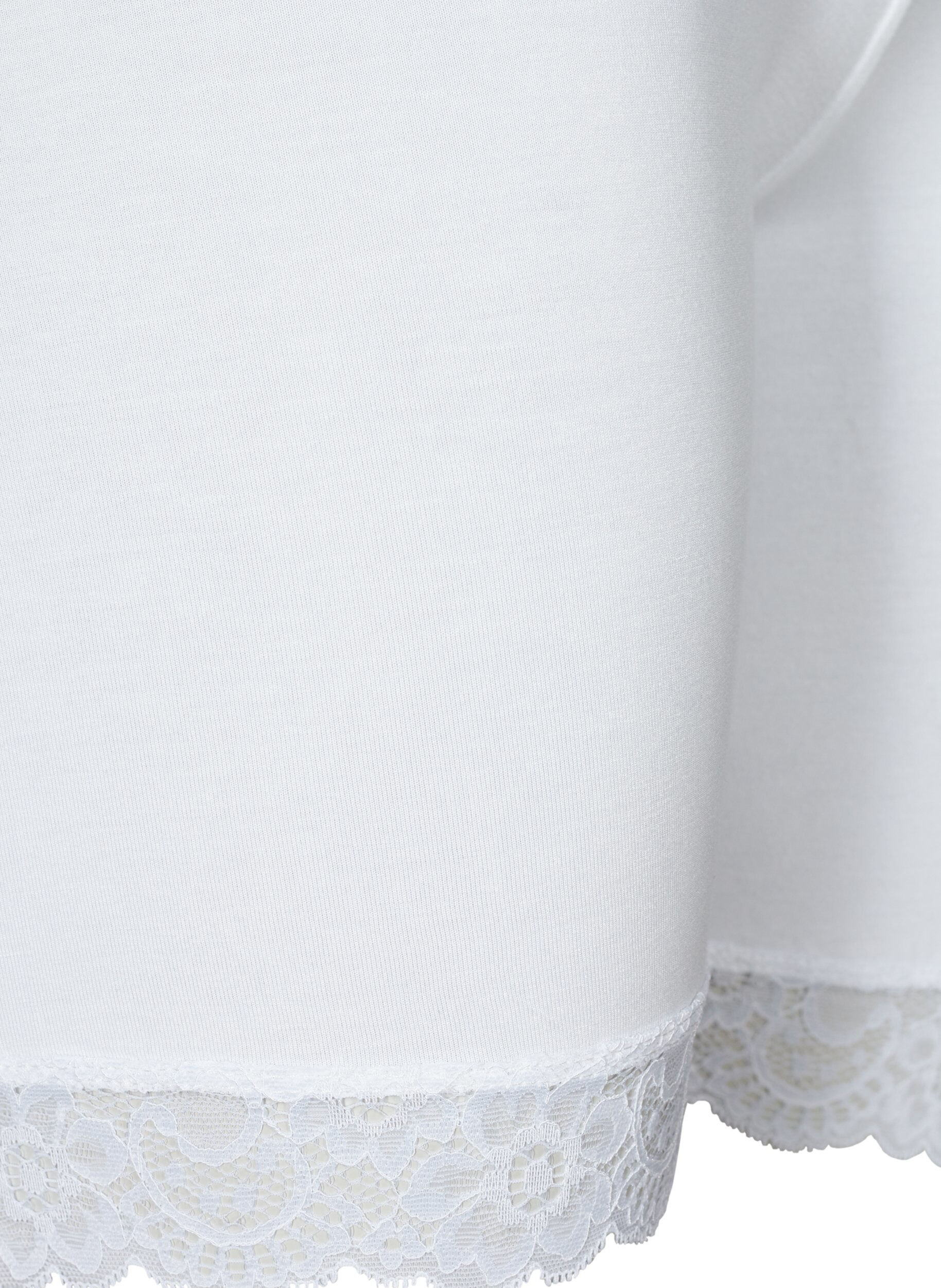 ZizziFahrradshorts mit Spitzensaum, Wei&szlig;, Packshot image number 3