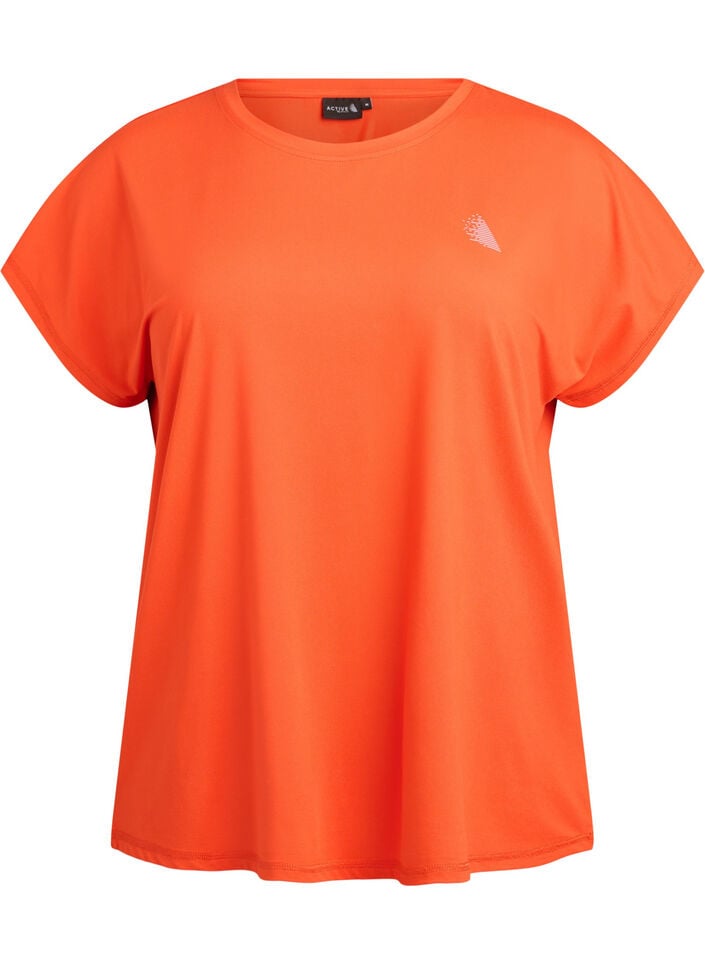 Einfarbiges Trainings-T-Shirt, Orange, Packshot