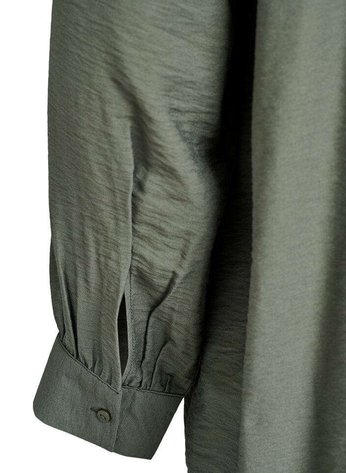 Bluse aus Viskose mit A-Linie, Grün, Packshot image number 3