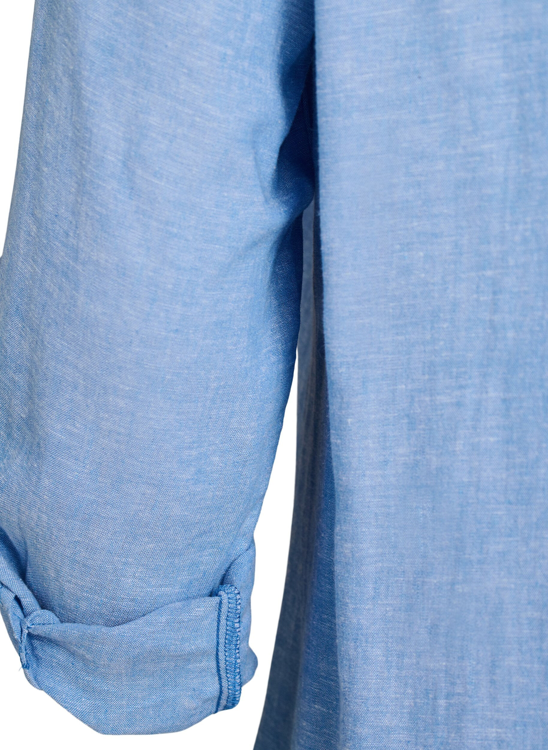 ZizziLange Bluse aus Leinen und Viskose, Blau, Packshot image number 3