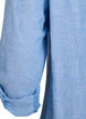 Lange Bluse aus Leinen und Viskose, Blau, Packshot image number 3