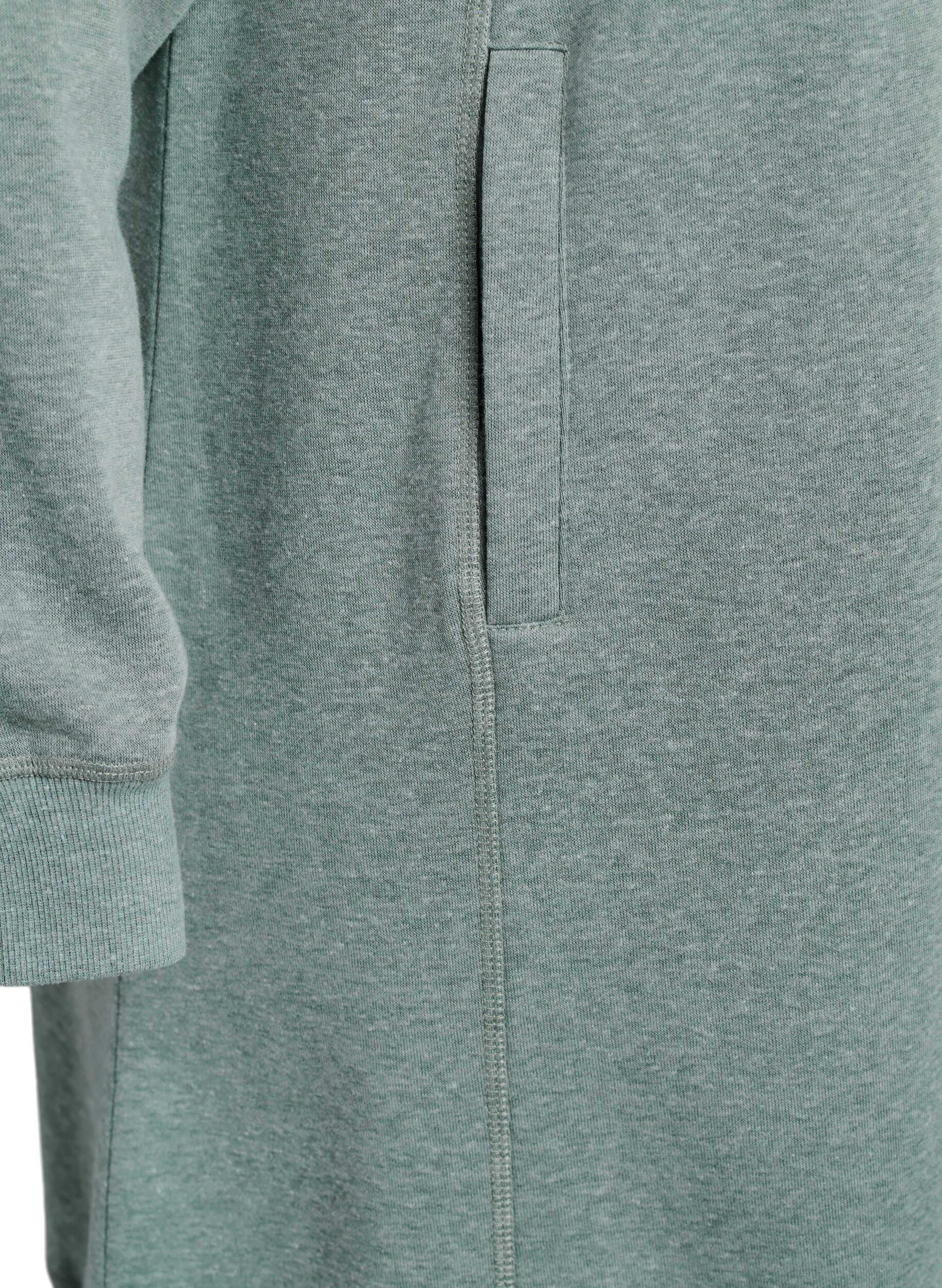 ZizziKurzes Sweatshirtkleid mit Stehkragen und Taschen, Gr&uuml;n, Packshot image number 3