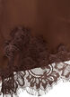 Kleid aus Satin mit Spitze und asymmetrischem Saum, Braun, Packshot image number 4
