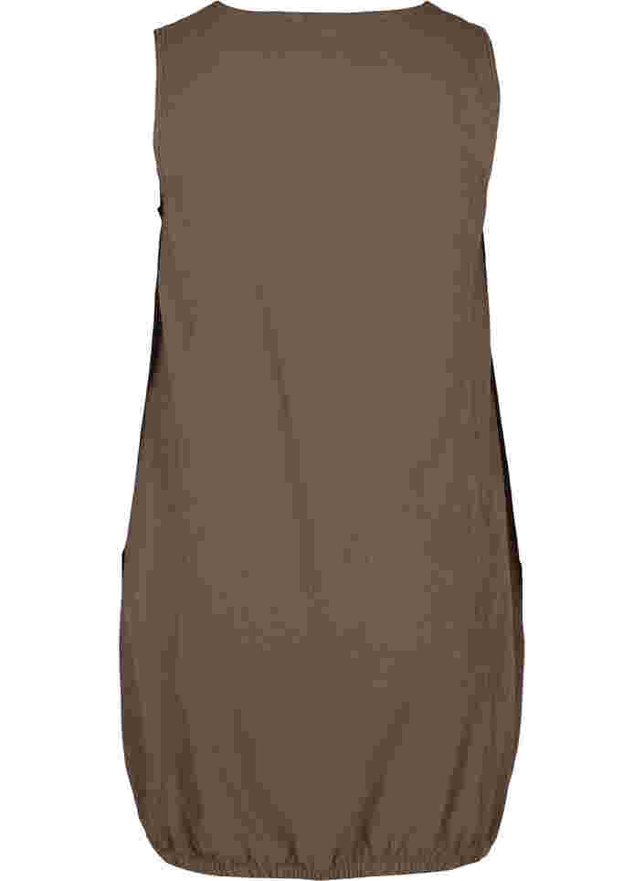 Ärmelloses Kleid aus Baumwolle, Falcon, Packshot image number 1