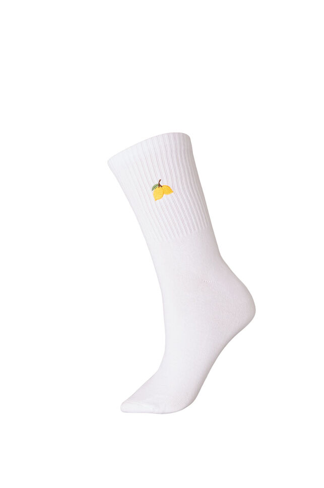 Socken aus Baumwolle mit Muster, Wei&szlig;, Packshot image number 0