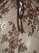 Kurz&auml;rmelige Spitzenbluse mit Bindeband, Braun, Packshot image number 2