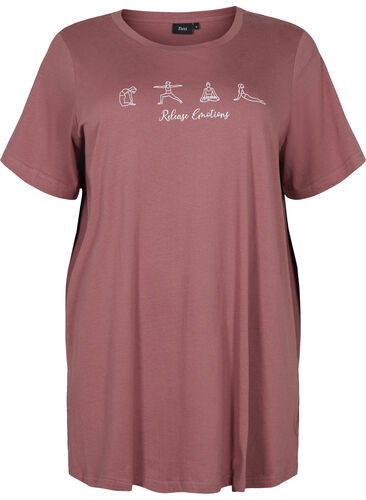 Oversize Schlaf-T-Shirt aus Bio-Baumwolle, Rose Brown W. Relax , Packshot image number 0