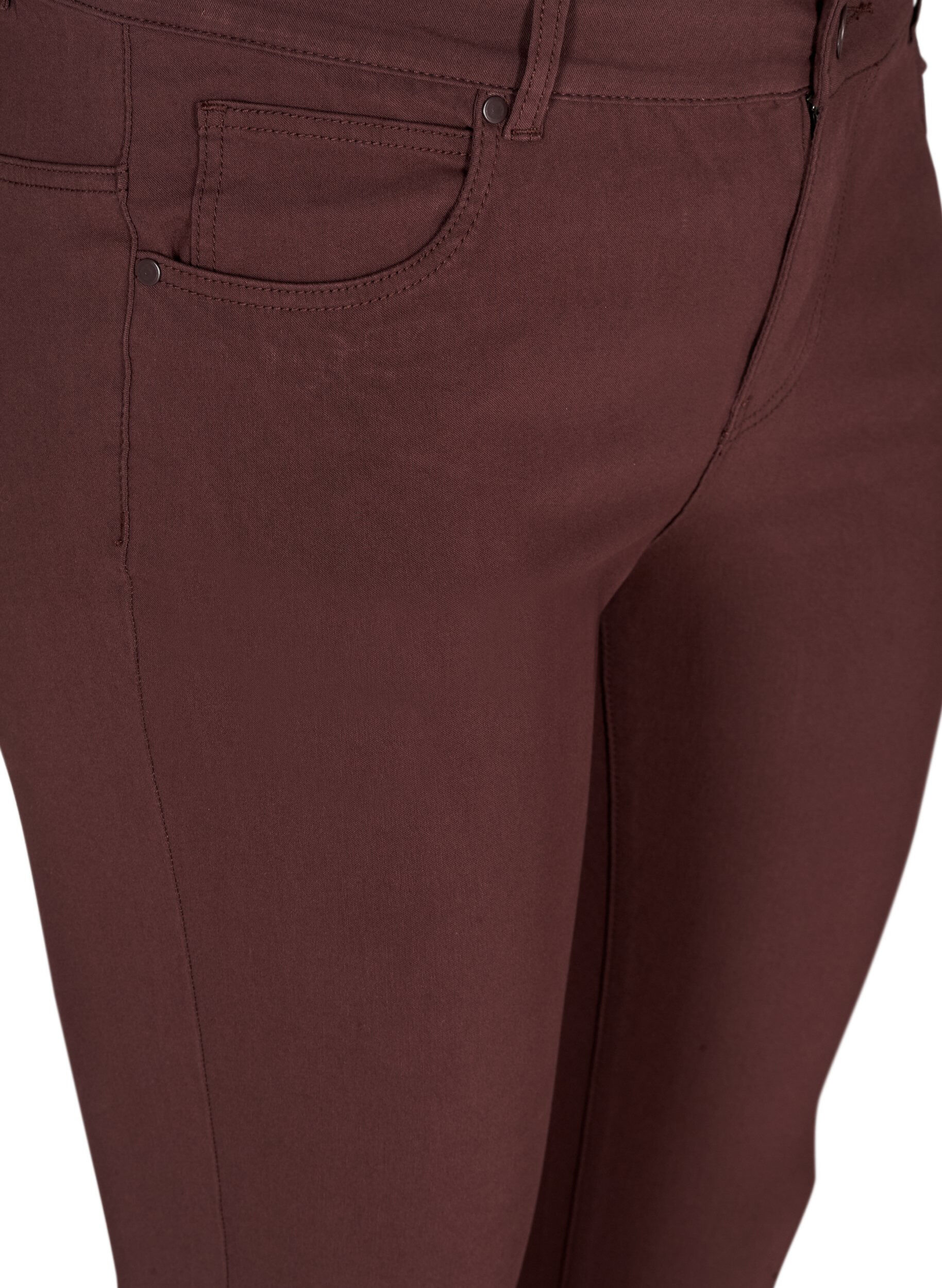ZizziSlim Fit Hose mit Hosentaschen, Dunkles Bordeaux, Packshot image number 2