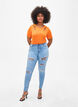 Slim-Fit-Jeans mit Abriebdetails, Light Blue, Model image number 0
