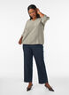 Gemusterte Bluse aus Viskose mit 3/4-&Auml;rmeln, Gr&uuml;n, Model image number 1