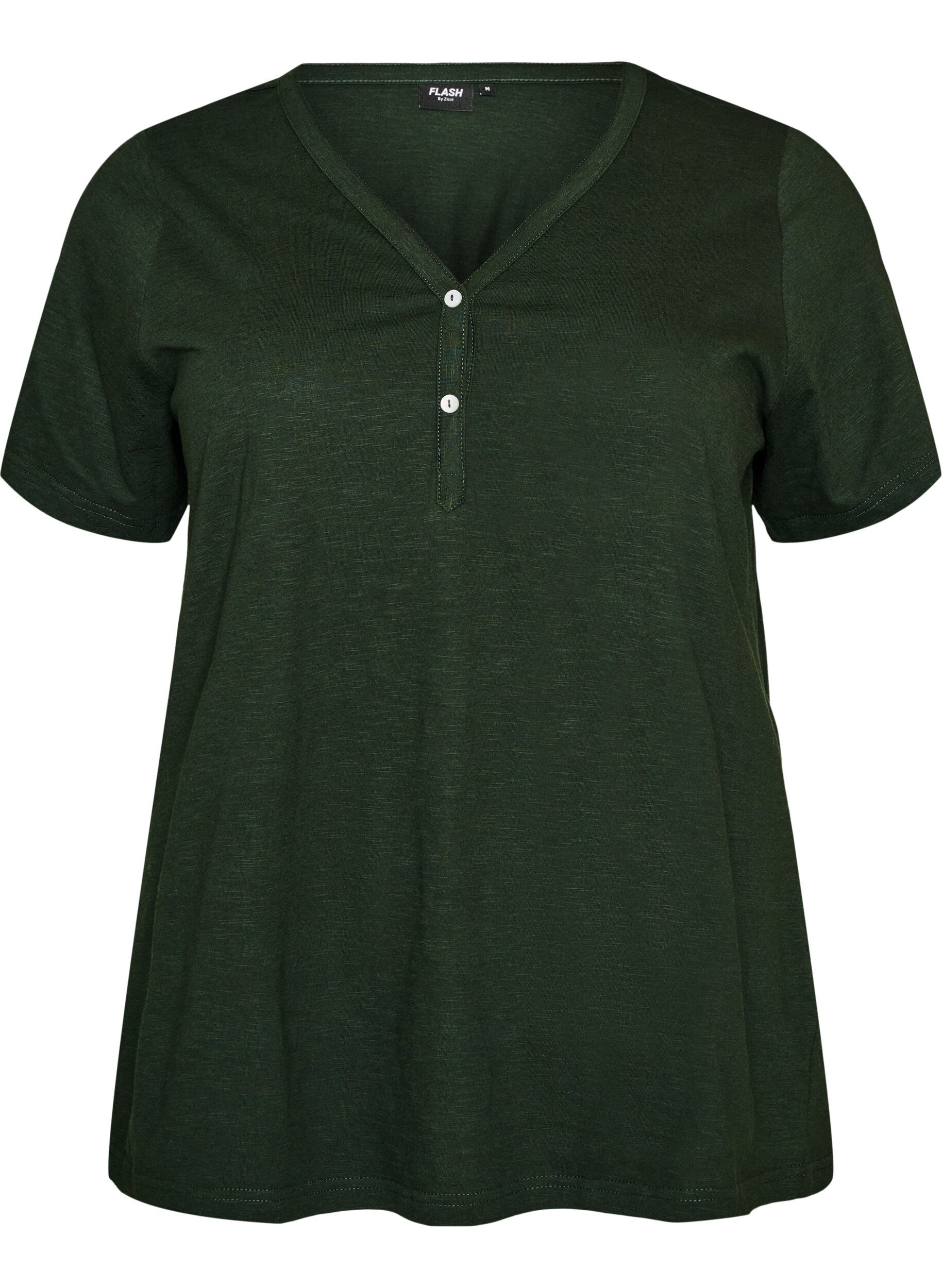 FLASH - T-Shirt mit Knopfleiste