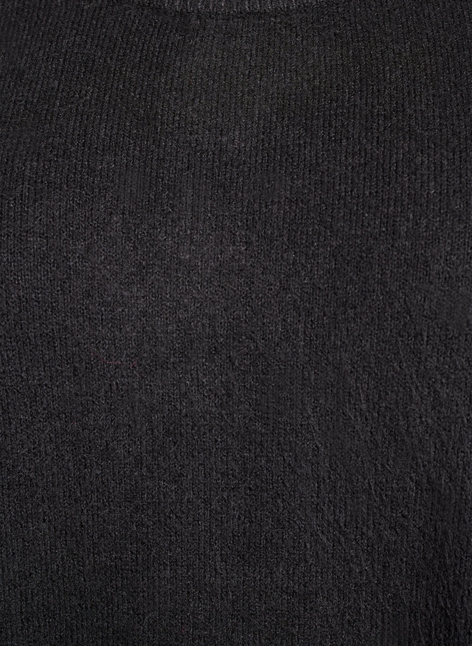 ZizziKurzes &auml;rmelloses Strickkleid, Schwarz, Packshot image number 2