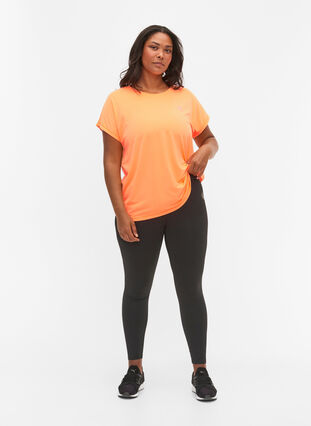 Kurzärmeliges Trainings-T-Shirt, Neon Orange, Model image number 2
