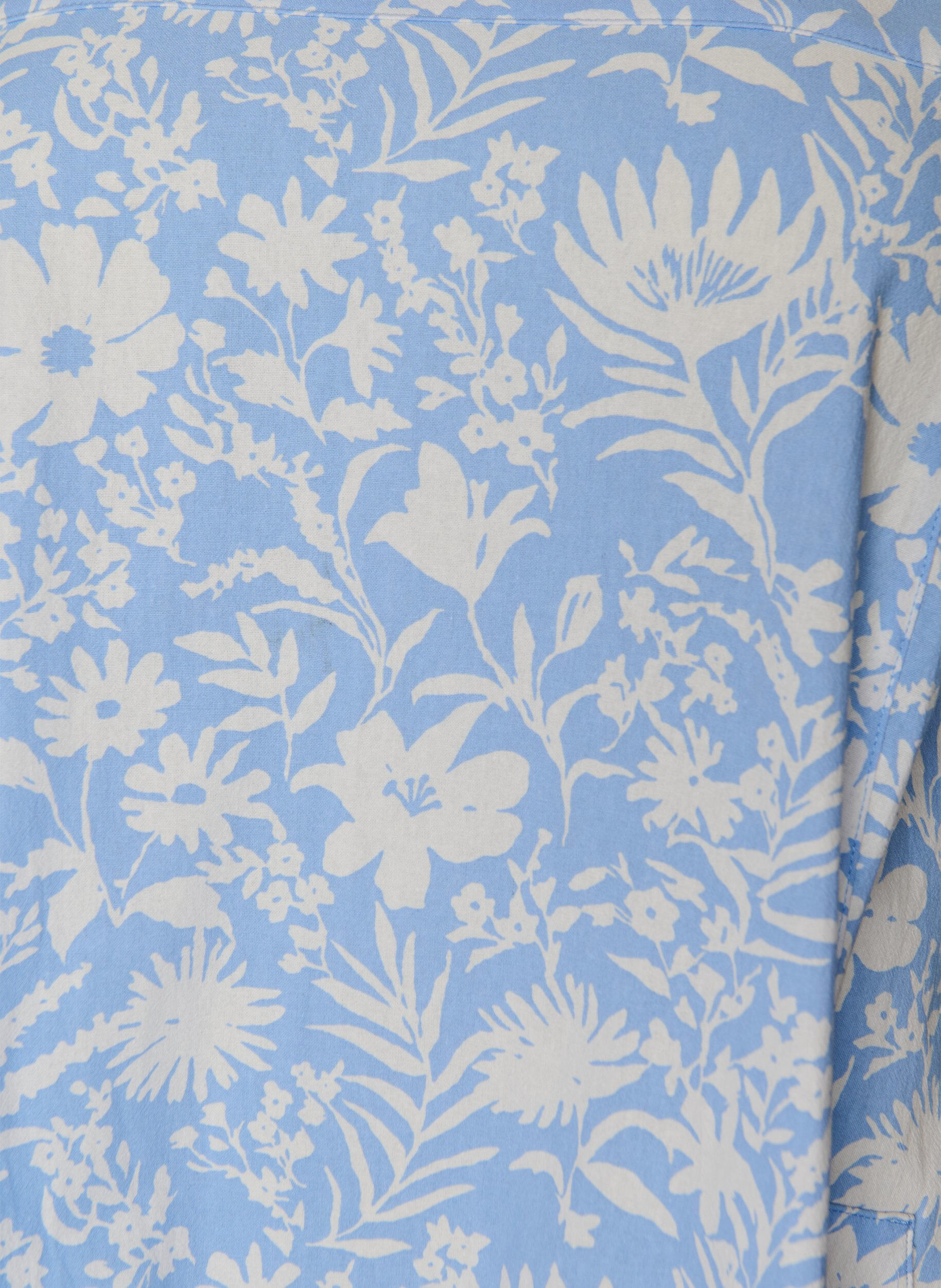 ZizziKurz&auml;rmliges Baumwollkleid mit Aufdruck, Vanille, Packshot image number 2