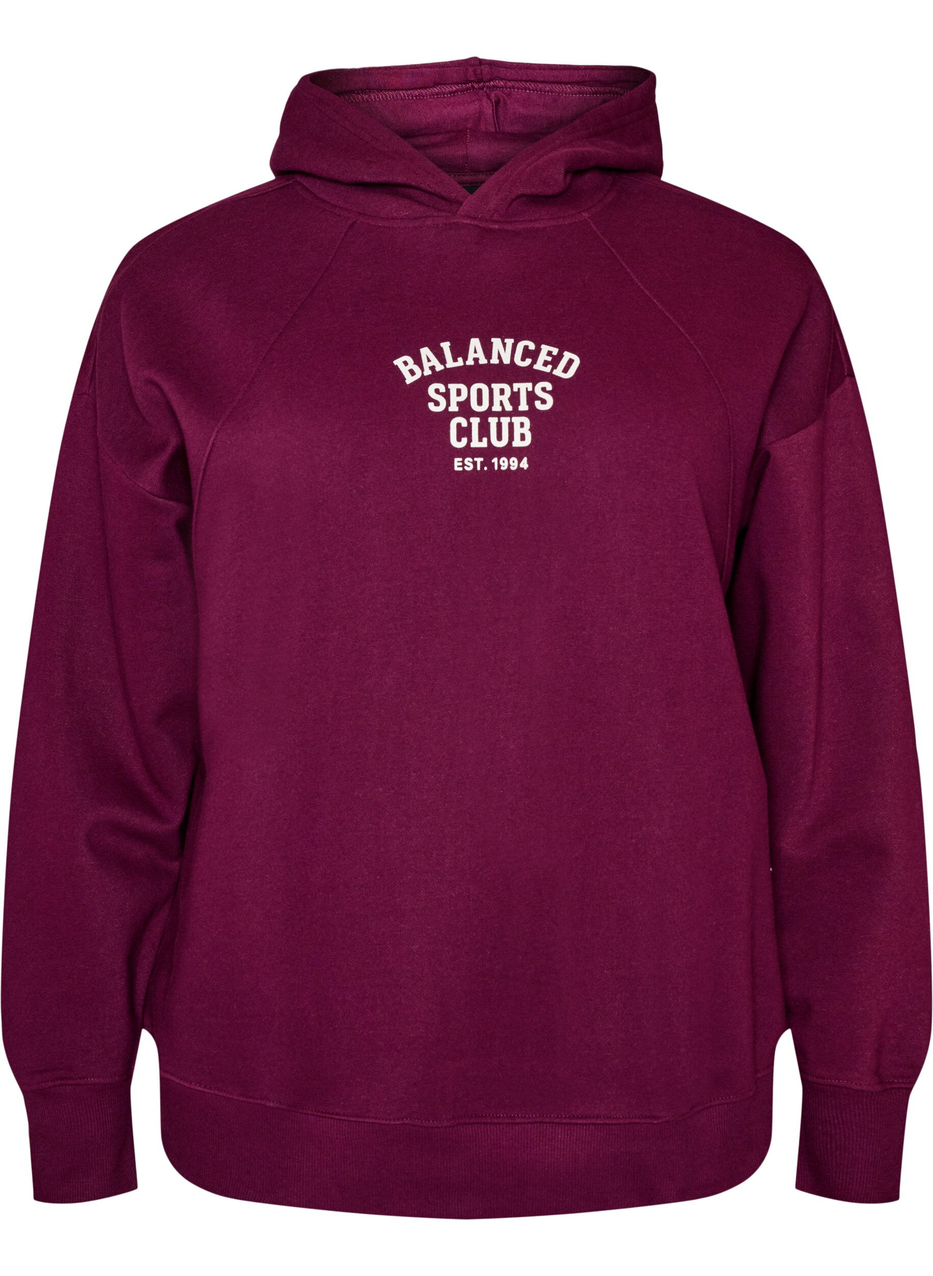 ZizziHoodie mit Brustaufdruck, Lila, Packshot image number 0