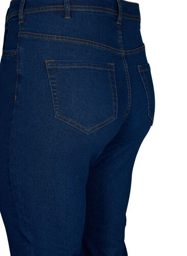 FLASH - Hoch taillierte Jeans mit Bootcut, Blue denim, Packshot image number 3