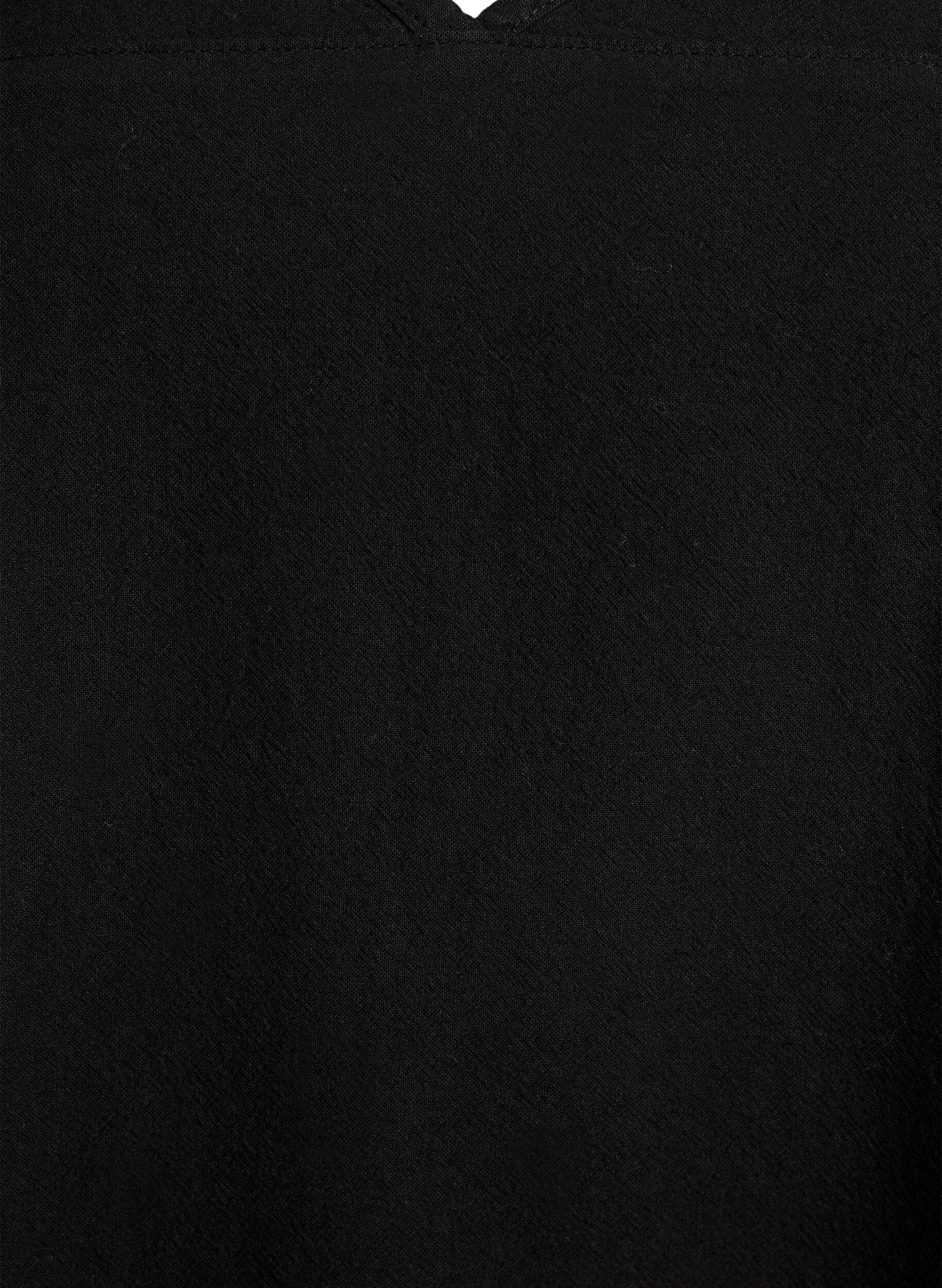 ZizziKurzarm Kleid aus Baumwolle, Schwarz, Packshot image number 2