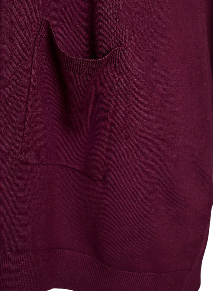 Lange Strickjacke aus Viskose-Mischung, Rot, Packshot image number 2