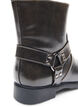 Extra-Weite - Kurzer Biker-Stiefel, Braun, Packshot image number 3