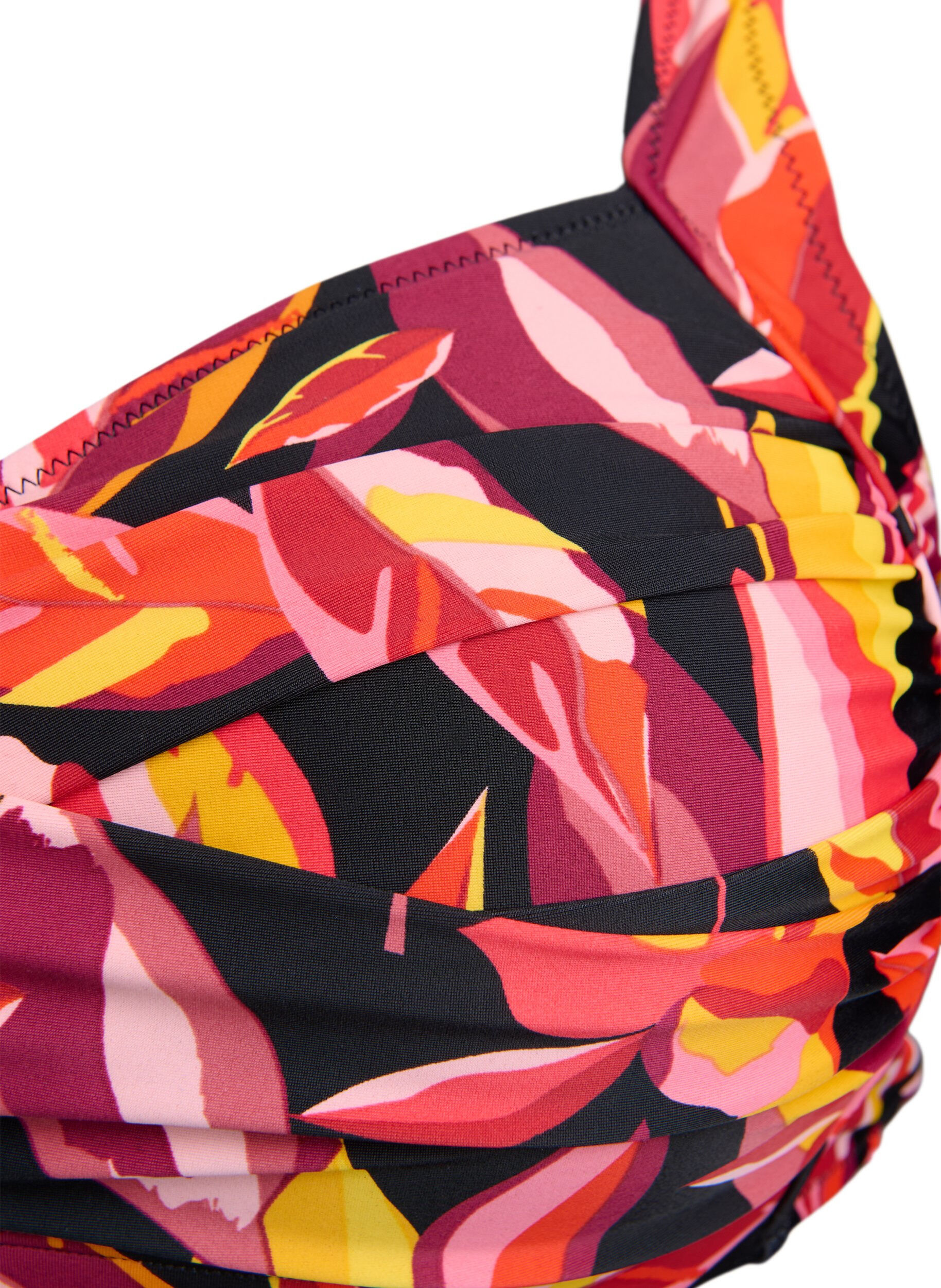 ZizziWattierter Bikini-Oberteil mit Print, Rot, Packshot image number 2
