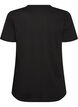T-Shirt aus Baumwolle mit Text-Badge, Schwarz, Packshot image number 1