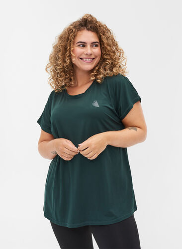 Einfarbiges Trainings-T-Shirt, Green Gables, Model image number 0